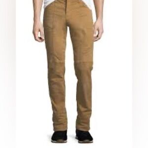 True Religion Rocco Moto Pant Size 40X32 Tobacco Rockabilly Motorcycle Straight